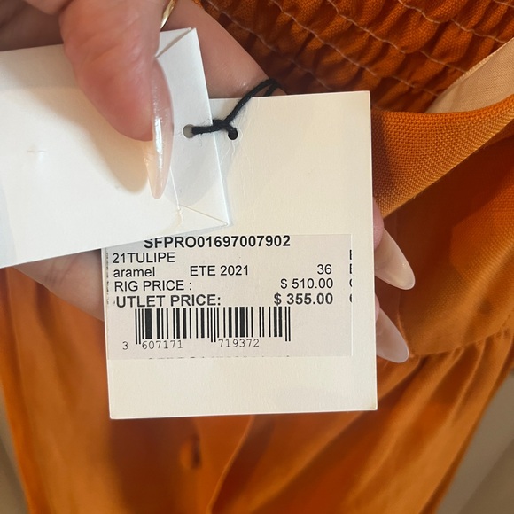 Sandro Tulipe gathered midi dress - Picture 8 of 8